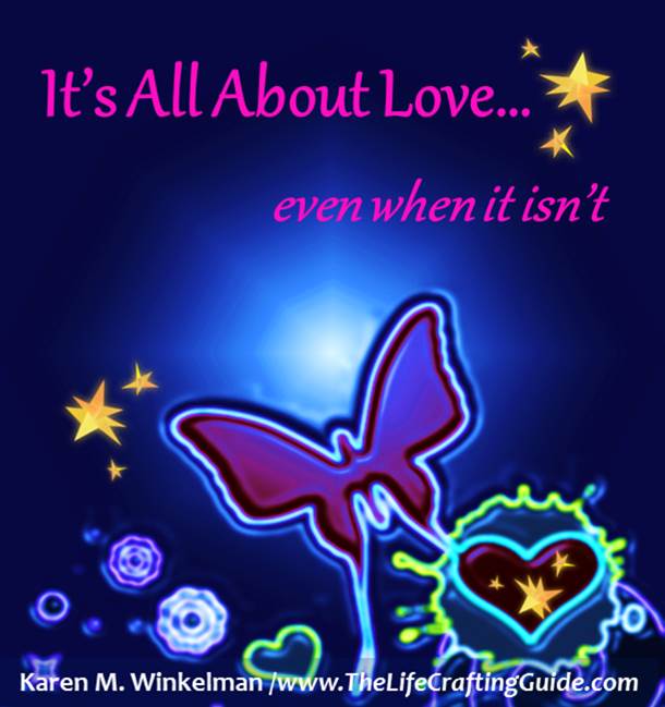 It's All about the love - butterfly & hearts