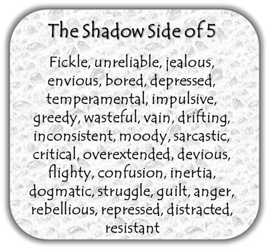 the shadow side of the 5 vibration
