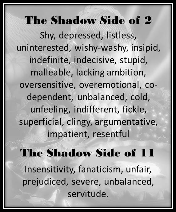 The Shadow side of the 2 vibration