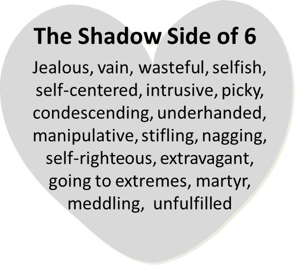 The Shadow Side of the 6 Vibration