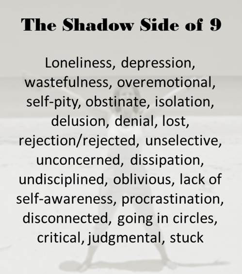 the shadow side of the 9 vibration