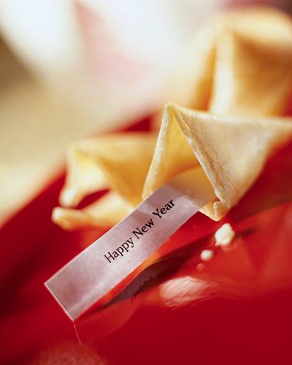 Happy New Year fortune cookie