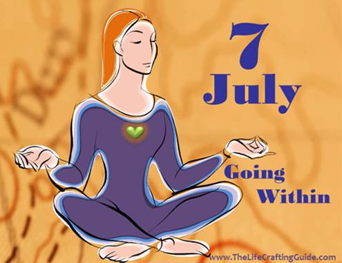 girl meditating, July 7 vibration, going within